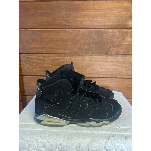 Air Jordan 6 Retro (GS) Black/Metallic Silver-Black DX2835-001 Sz 5.5 Youth - Picture 2 of 8
